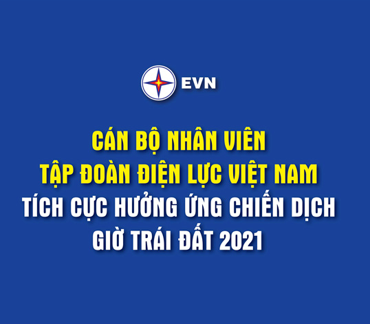 Banner EVN hưởng ứng Chiến dịch Giờ trái đất 2021