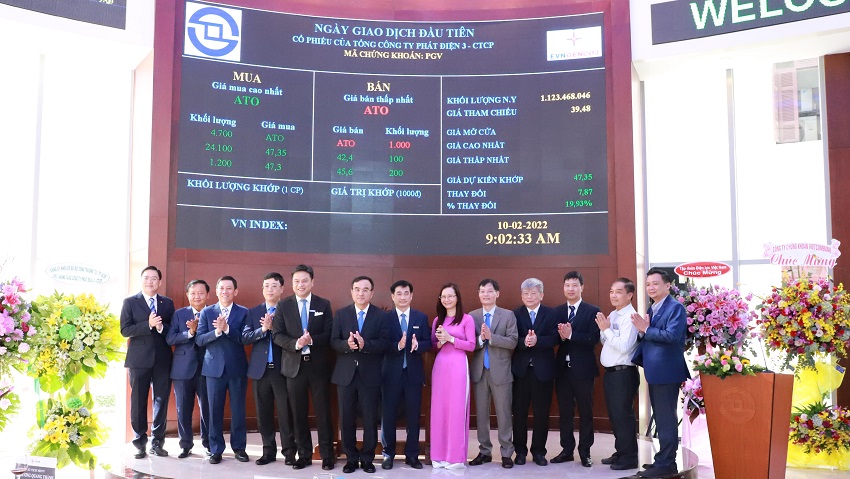EVNGENCO3 officially listed its shares on the Ho Chi Minh City Stock Exchange