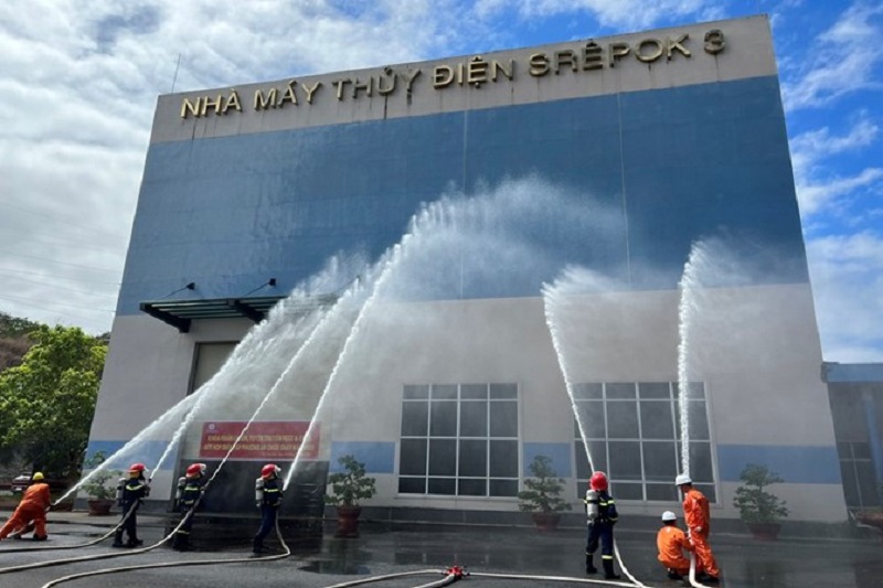 Công ty Thủy điện Buôn Kuốp diễn tập phòng cháy chữa cháy và cứu nạn cứu hộ năm 2023